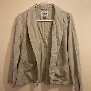Old Navy Tan Linen Blend Blazer Size S